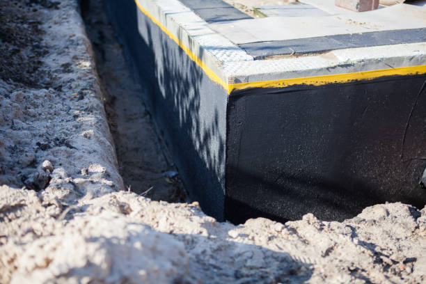 Residential Interior Drainage System installation at a Clearwater, KS home by SJ Waterproofing Pros